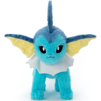 Officiële Pokemon knuffel Vaporeon KutaKutaTatta 41cm lang Takara tomy (small)